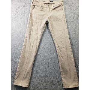 Adriano Goldschmied Jeans Men's 32x34 Beige Denim Matchbox Slim Straight Stretch